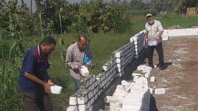 إزالة حالة تعدٍ على مساحة 350 متر بناء مخالف بقرية القصر بنجع حمادي