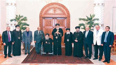 البابا تواضروس يلتقى أعضاء هيئة الأوقاف القبطية