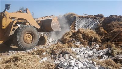 إزالة 33 حالة تعد على الأراضي الزراعية و10 حالات مخالفات بناء بالغربية 