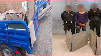  الإيقاع بسارقي بالوعات الصرف في بدر