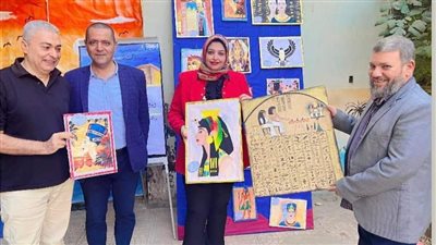 قطار إدارة الوعي الأثري بالفيوم يصل المدرسة الفنية بنات 