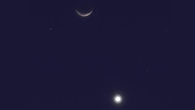 هلال القمر والزهرة يلتقيان في مشهد بديع قبل شروق شمس الخميس