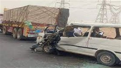 حادث تصادم يودي بحياة شخصين وصيب ٢٢ اخرين بمنطقة منشأة القناطر