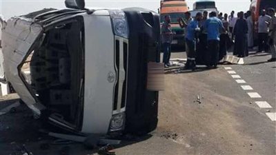 انقلاب سيارة يسفر عن إصابة شخص في طريق الإسكندرية الصحراوي 
