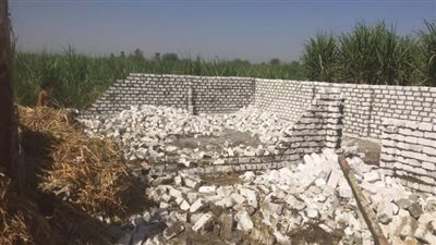 ازالة 13حالة تعد على مساحة 12قيراط بناء على اراضى زراعية بنجع حمادي