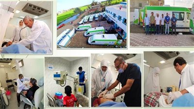الكشف الطبي وصرف العلاج بالمجان لـ 1732 مريض بالشرقية