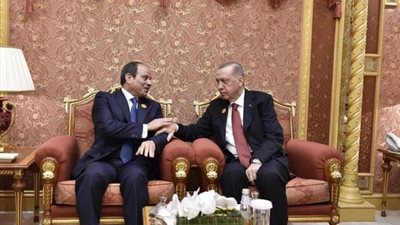 السيسي يلتقي الرئيس التركي على هامش القمة العربية الإسلامية بالرياض