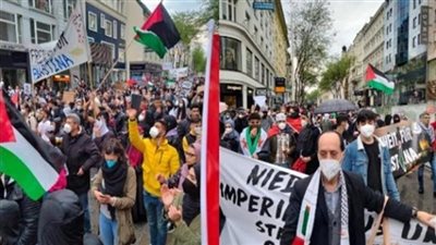 مظاهرة ضخمة جديدة للتضامن مع الشعب الفلسطيني في فيينا