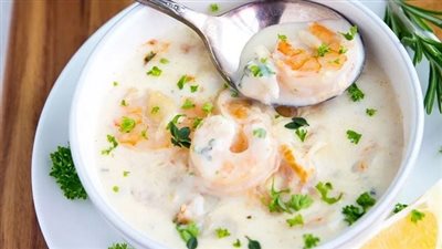 طريقة تحضير شوربة سي فود بالكريمة اللذيذة