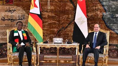 صور .. السيسي يبحث مع رئيس زيمبابوي سبل تعزيز العمل الأفريقي المشترك