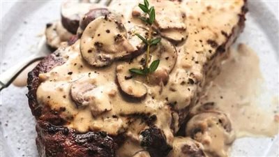 طريقة عمل ستيك بصوص المشروم في دقائق| غني بالبروتين