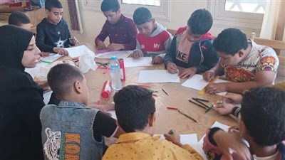 ورشة فنية للأطفال بثقافة جمال عبدالناصر ببني مر بأسيوط