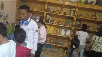 قصر ثقافة الطفل بالخارجة ينظم معرضا للفنون التشكيلية 