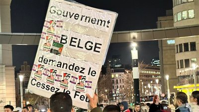 إستمرار المظاهرات في بروكسل ضد الإبادة الجماعية في غزة 