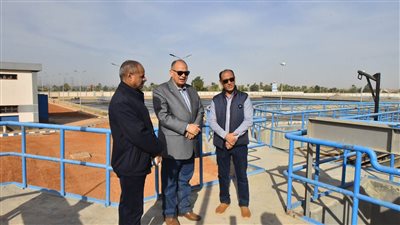 محافظ أسيوط يتفقد محطة معالجة الصرف الصحي الثلاثية الجديدة بعرب المدابغ