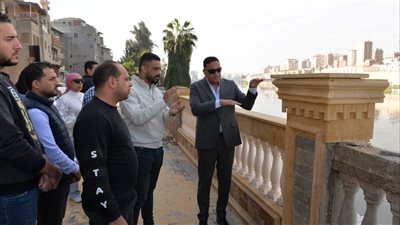 محافظ الدقهلية يتفقد أعمال مشروع امتداد المشاية الجديد علي النيل