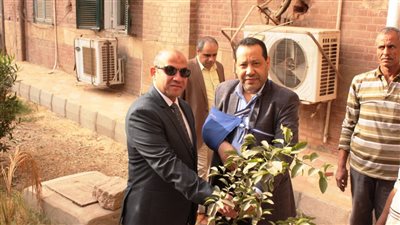 جامعة أسيوط تشهد غرس 50 شجرة مثمرة بحدائق كلية الآداب