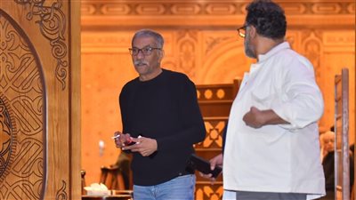 رانيا فريد شوقي ومنى عبدالغني وسيد رجب من عزاء طارق عبدالعزيز