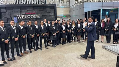 مطار سفنكس الدولي يستقبل تدريب عملي لطلاب المعهد الأمني للتنمية البشرية 