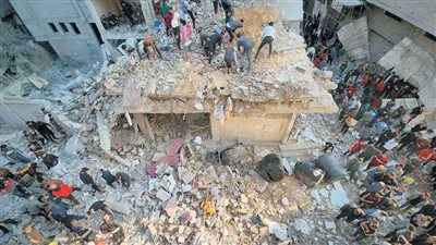 الاحتلال يستهدف مدارس الإيواء ويقسم القطاع لمربعات ويطالب الأهالى بالإخلاء