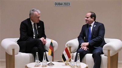 السيسي يبحث مع الرئيس الليتواني تعزيز التعاون والعلاقات الثنائية والتنسيق في الملفات الإقليمية