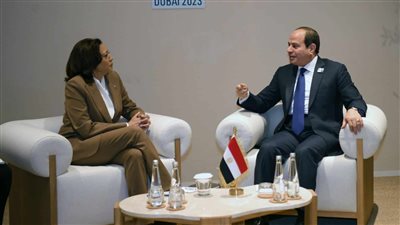 السيسي يلتقي نائبة الرئيس الأمريكي على هامش قمة المناخ في دبي