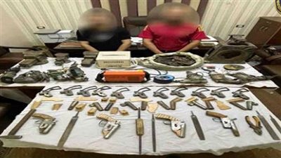 ضبط عصابة تصنيع الأسلحة النارية داخل ورشة سرية في البحيرة