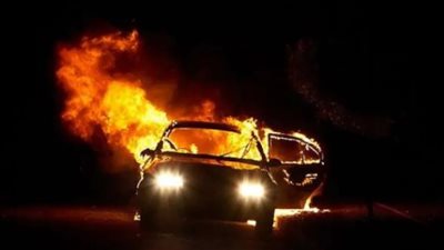 مصرع سائق إثر حريق سيارة في طريق الكريمات 