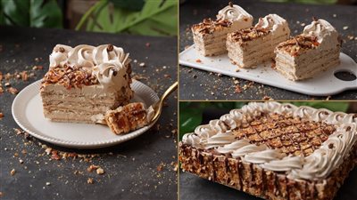 تمدك بالطاقة| طريقة عمل كيكة القهوة الباردة بالكريمة