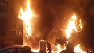 حريق هائل بهير شهير يتسبب في فزع المواطنين بالإسكندرية