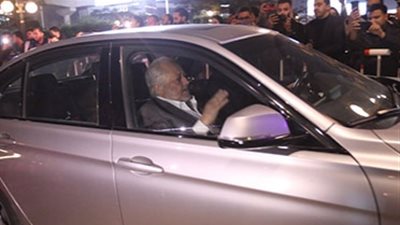 خالد زكي وبشرى فى عزاء ناهد فريد شوقي