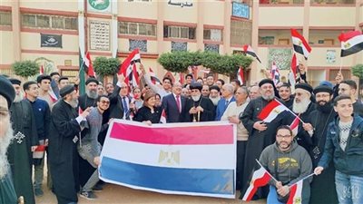 مسيرة للأقباط في حب مصر داخل اللجان الانتخابية بالشرقية