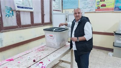 وكيل شباب القليوبية يدلي بصوته فى الانتخابات الرئاسية