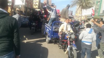 فى اليوم الثالث للانتخابات الرئاسية ...مسيرة صباحية بميدان السواقى بالفيوم 