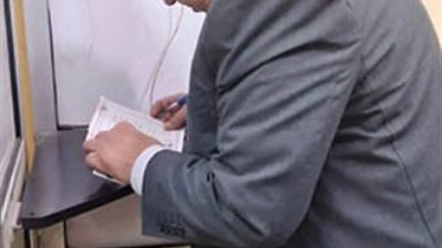 المستشار محمد السعيد الشربيني يدلى بصوته في الانتخابات الرئاسية  