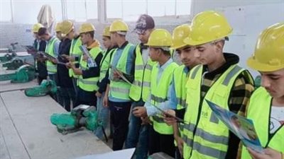 ورشة عمل لتعليم مبادئ السباكة الخفيفة لطلبة المدرسة الصناعية بمنيا القمح