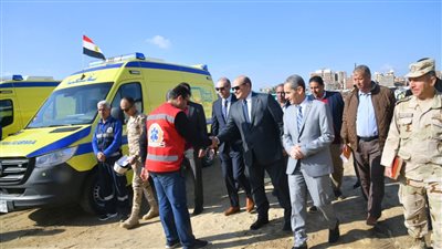 محافظ الغربية يتفقد اصطفاف معدات وسيارات الطوارئ والإغاثة 