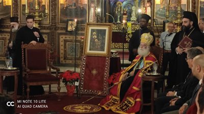 بطريرك الروم يترقب وصول البابا تواضروس  في احتفالية عيد الميلاد.. شاهد