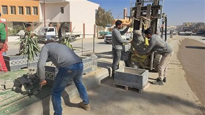 استمرار أعمال التطوير بالمنطقة الصناعية بشق الثعبان 