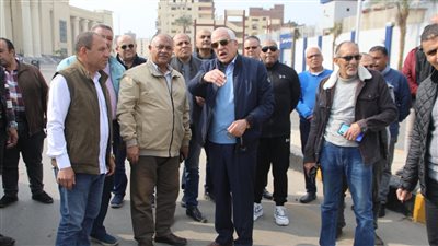 محافظ الجيزة يتفقد نسب أعمال طلاء العقارات المحيطة لمحطة قطارات الصعيد ببشتيل