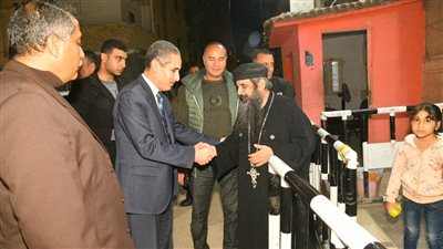 محافظ الغربية يقوم بجولة ليلية للاطمئنان تأمين محيط الكنائس بالمحلة الكبرى 