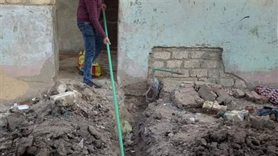 تنقيذ وصلات مياه الشرب بقرى أبو كبير 