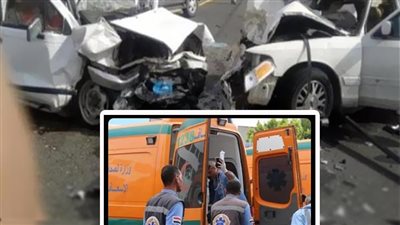 مصرع 3 أشخاص وإصابة  9 أخرين فى تصادم بطريق إسكندرية الصحراوى