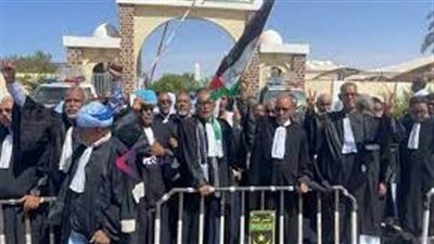 المحامون الموريتانيون يتظاهرون في نواكشوط دعما لفلسطين