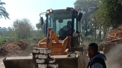 تنفيذ ٣ حالات إزالة فورية بقرية أولاد عمرو بقنا