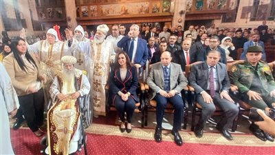 نائب محافظ البحيرة تشهد قداس عيد الميلاد المجيد بكاتدرائية دمنهور 