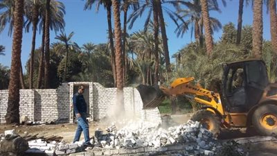  إزالة فورية لحالتى تعدٍ بقرية المحروسة بقنا