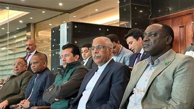 وزير الرياضة وسفير تنزانيا بالقاهرة في ودية مصر وتنزانيا 
