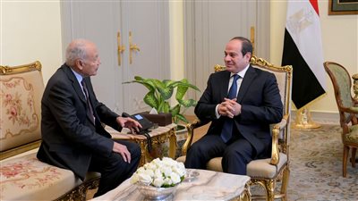 الرئيس السيسي يستقبل الأمين العام لجامعة الدول العربية