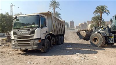 رفع 5 آلاف طن مخلفات من أرض المطاحن بالجيزة 